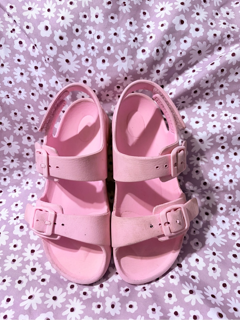 Pink Kids Buckle Sandals - Lightweight Summer Shoes